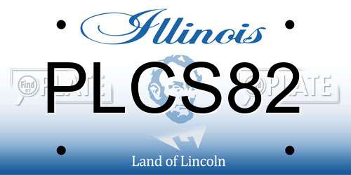PLCS82 Illinois License Plate