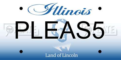 PLEAS5 Illinois License Plate