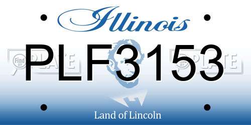 PLF3153 Illinois License Plate