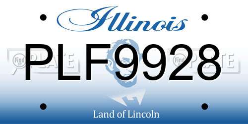 PLF9928 Illinois License Plate