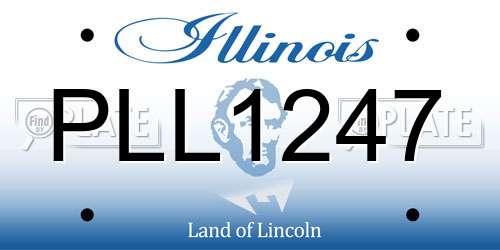 PLL1247 Illinois License Plate