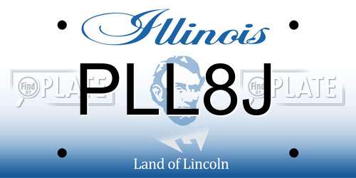PLL8J Illinois License Plate