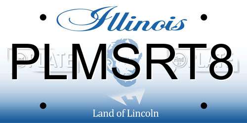PLMSRT8 Illinois License Plate