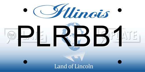 PLRBB1 Illinois License Plate