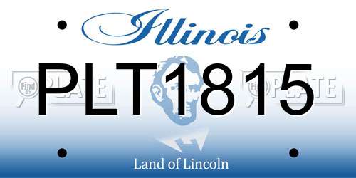 PLT1815 Illinois License Plate