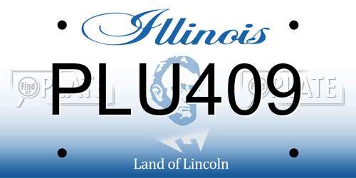 PLU409 Illinois License Plate