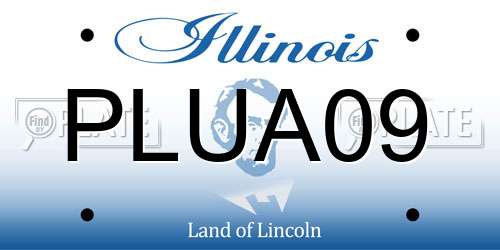 PLUA09 Illinois License Plate