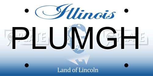 PLUMGH Illinois License Plate
