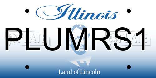 PLUMRS1 Illinois License Plate