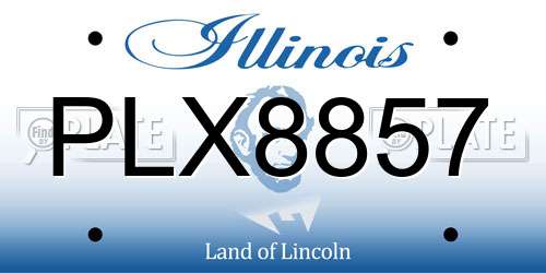 PLX8857 Illinois License Plate