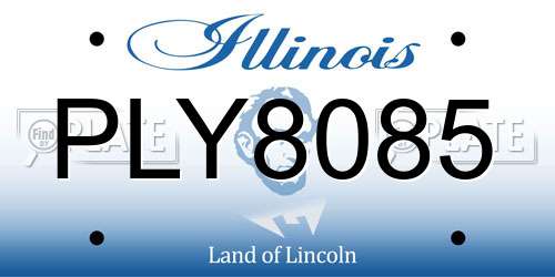PLY8085 Illinois License Plate