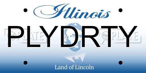 PLYDRTY Illinois License Plate