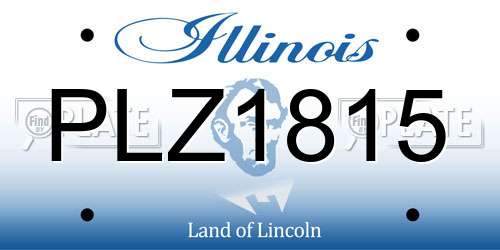 PLZ1815 Illinois License Plate