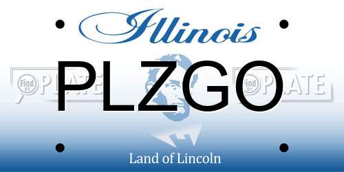 PLZGO Illinois License Plate