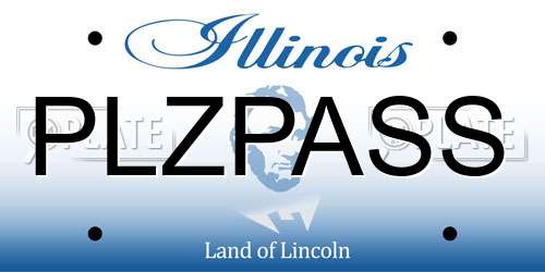 PLZPASS Illinois License Plate