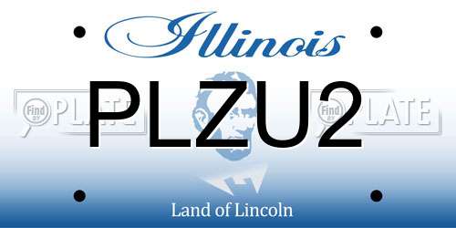 PLZU2 Illinois License Plate
