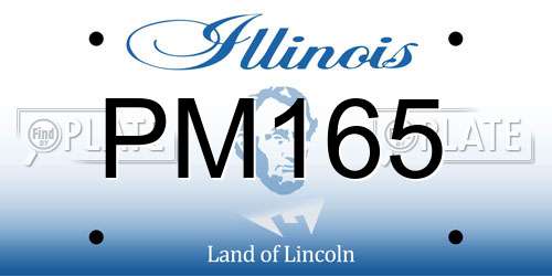 PM165 Illinois License Plate
