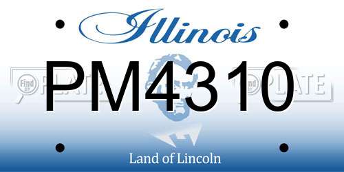 PM4310 Illinois License Plate