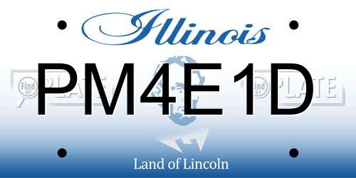 PM4E1D Illinois License Plate