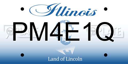 PM4E1Q Illinois License Plate
