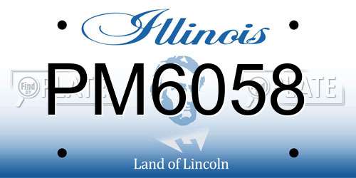 PM6058 Illinois License Plate