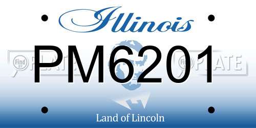 PM6201 Illinois License Plate