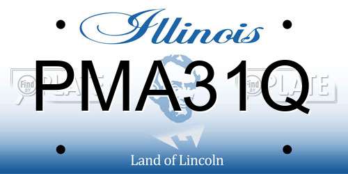 PMA31Q Illinois License Plate