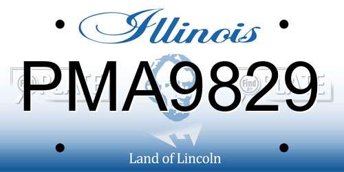 PMA9829 Illinois License Plate