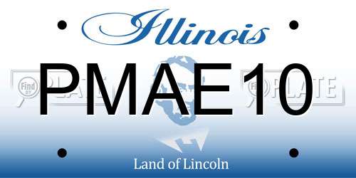 PMAE10 Illinois License Plate