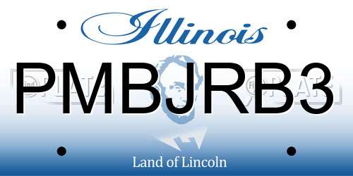 PMBJRB3 Illinois License Plate