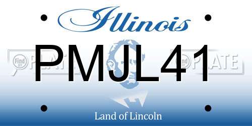 PMJL41 Illinois License Plate