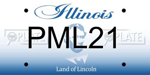 PML21 Illinois License Plate
