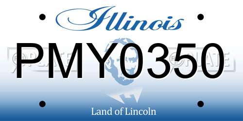 PMY0350 Illinois License Plate