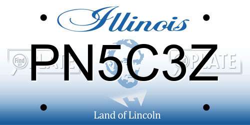 PN5C3Z Illinois License Plate