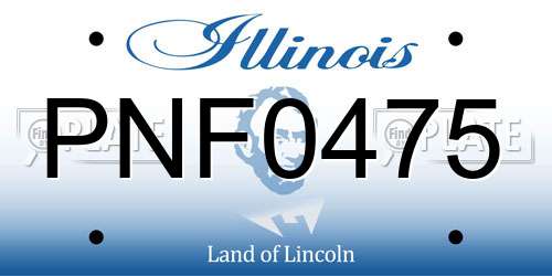 PNF0475 Illinois License Plate
