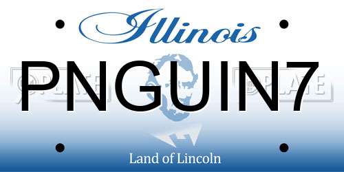PNGUIN7 Illinois License Plate