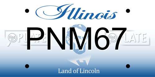 PNM67 Illinois License Plate
