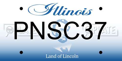 PNSC37 Illinois License Plate