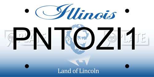 PNTOZI1 Illinois License Plate