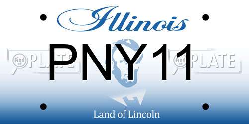 PNY11 Illinois License Plate