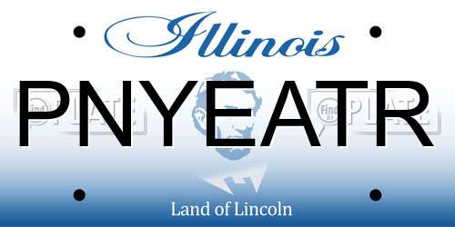 PNYEATR Illinois License Plate