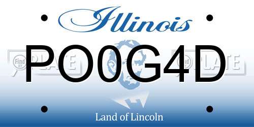 PO0G4D Illinois License Plate