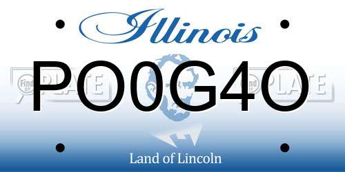 PO0G4O Illinois License Plate