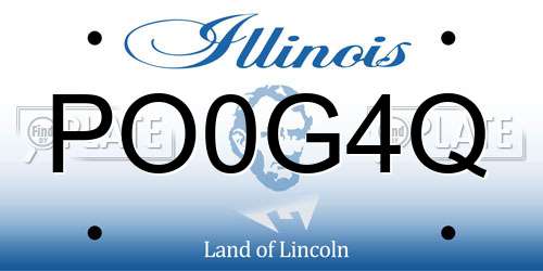 PO0G4Q Illinois License Plate