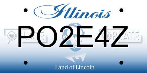 PO2E4Z Illinois License Plate