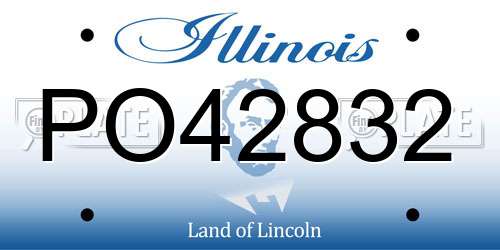 PO42832 Illinois License Plate