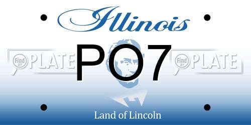 PO7 Illinois License Plate