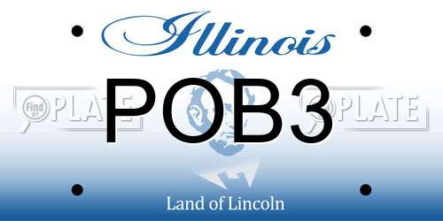 POB3 Illinois License Plate