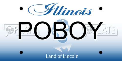 POBOY Illinois License Plate