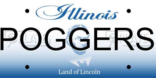 POGGERS Illinois License Plate